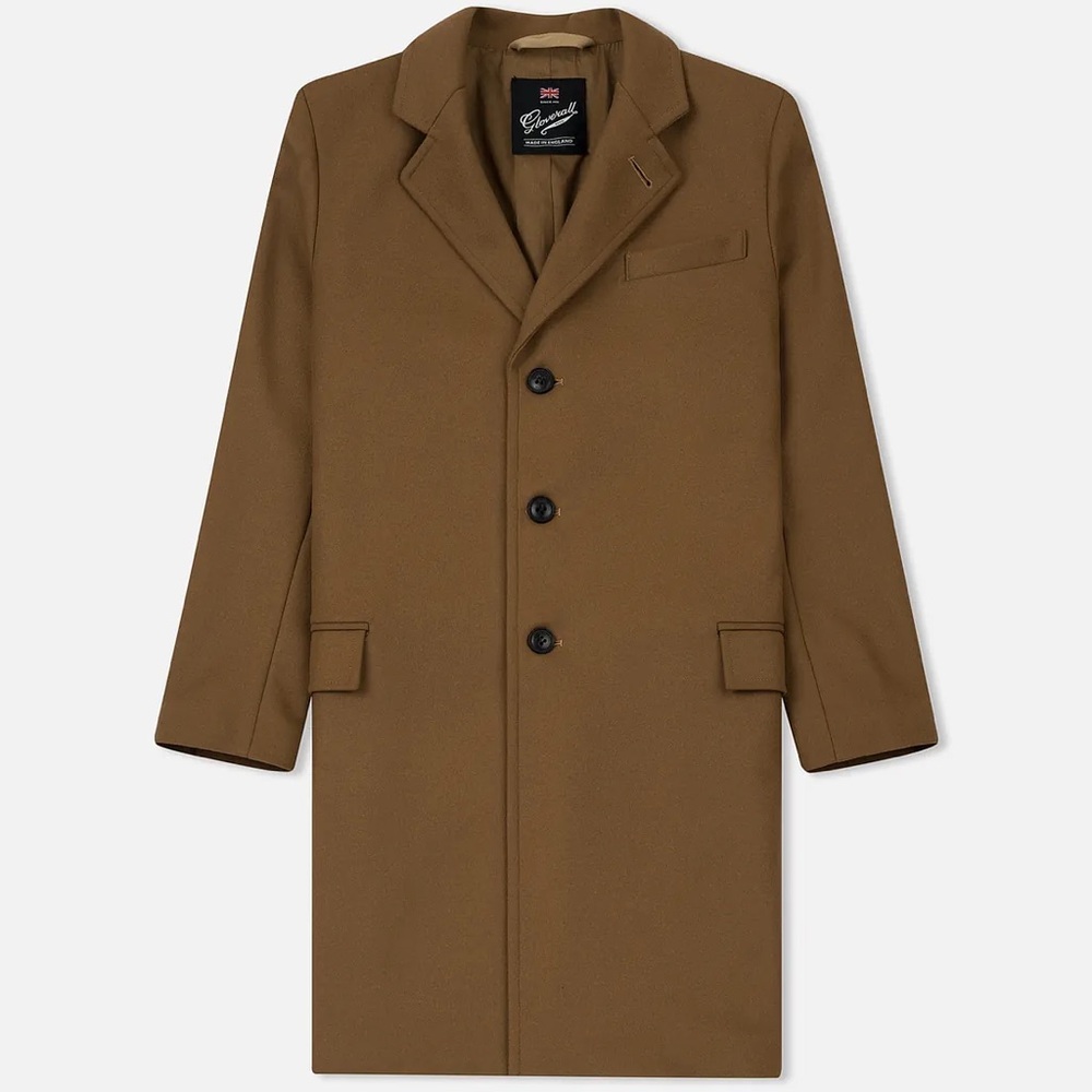 Gloverall Duffel Wool Cashmere Coat Camel Brown Size Small NWOT